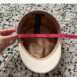 NWOT Zara Captain’s Hat Cap Beige One Size